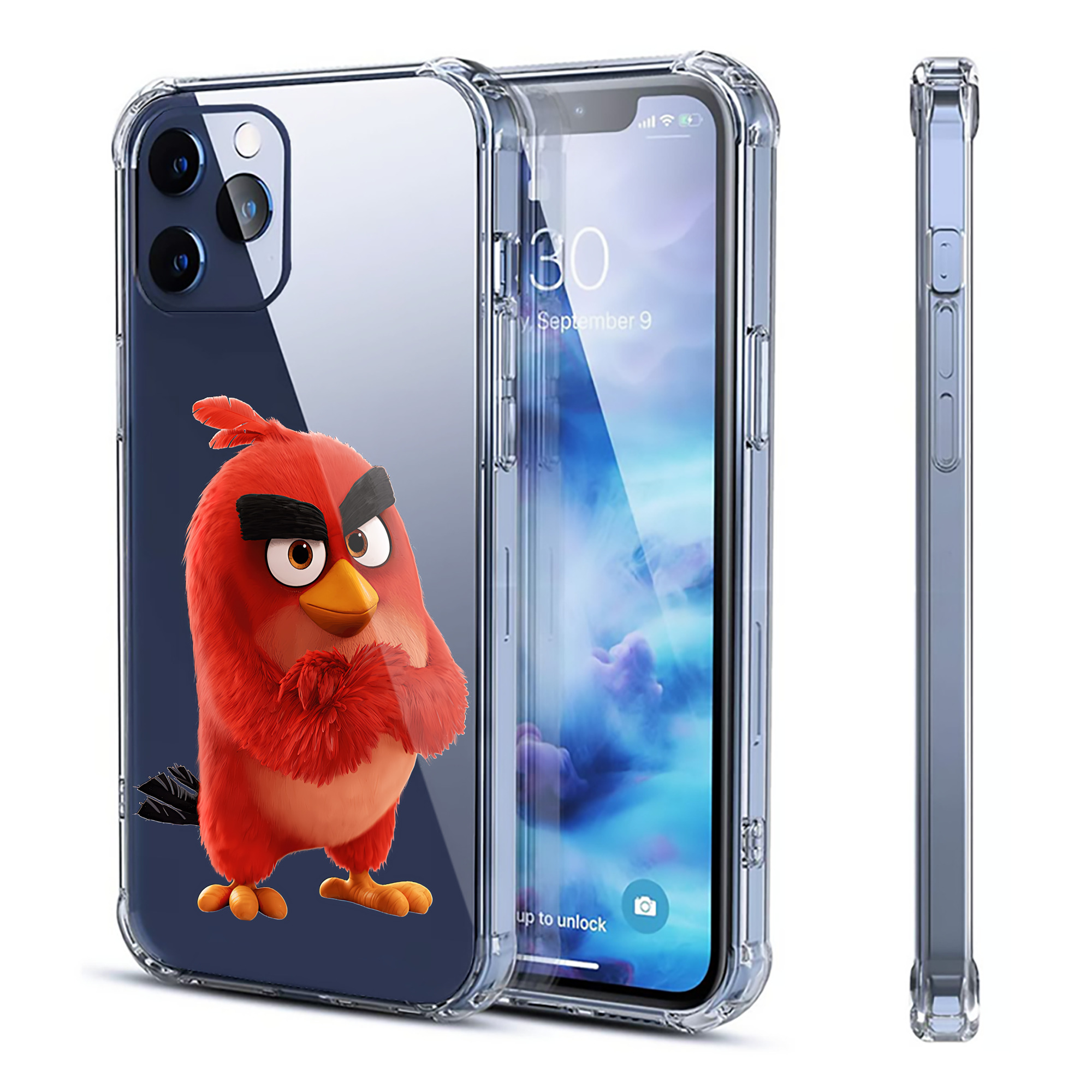 （画像用） Angry Birds アングリーバード 【iPhone 12シリーズ対応】透明スマホケース（クリアソフトケース）